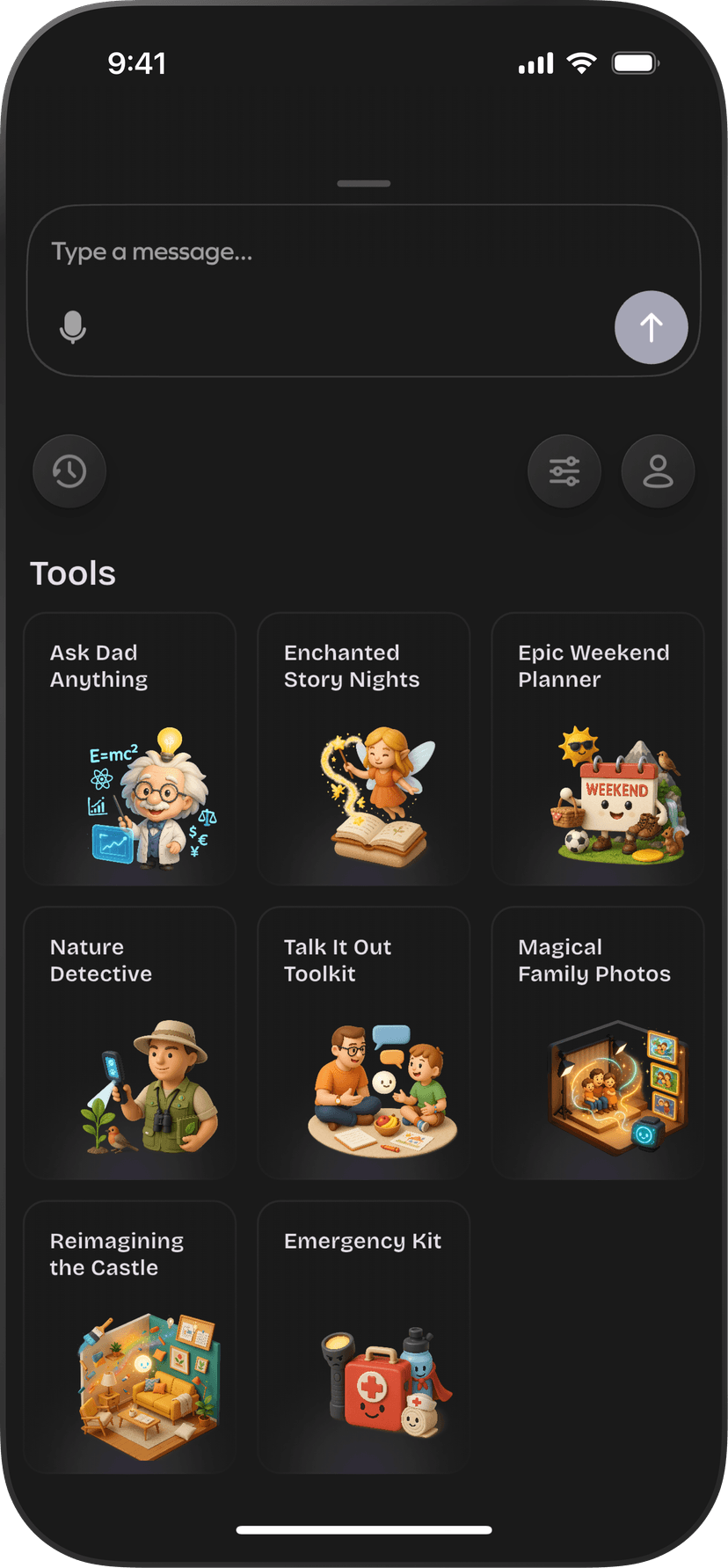 Dad Pilot app screens